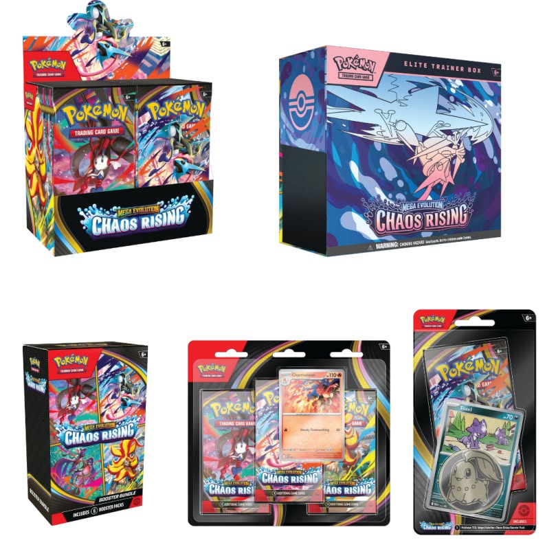 Pokémon TCG: Mega Evolution Chaos Rising Full Bundle (PRE ORDER)