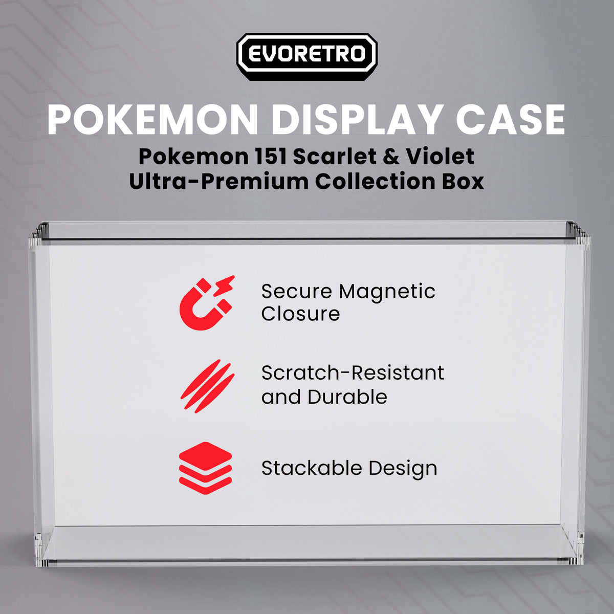 EVORETRO 5mm Acrylic UPC Display Case