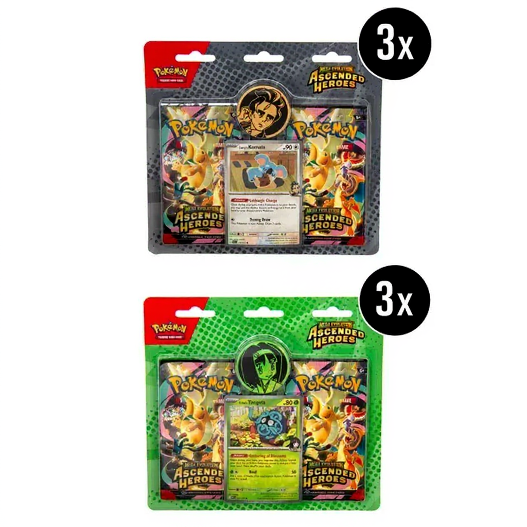Pokémon TCG: Mega Evolution Ascended Heroes 2-Pack Blister - BUNDLE OF 6
