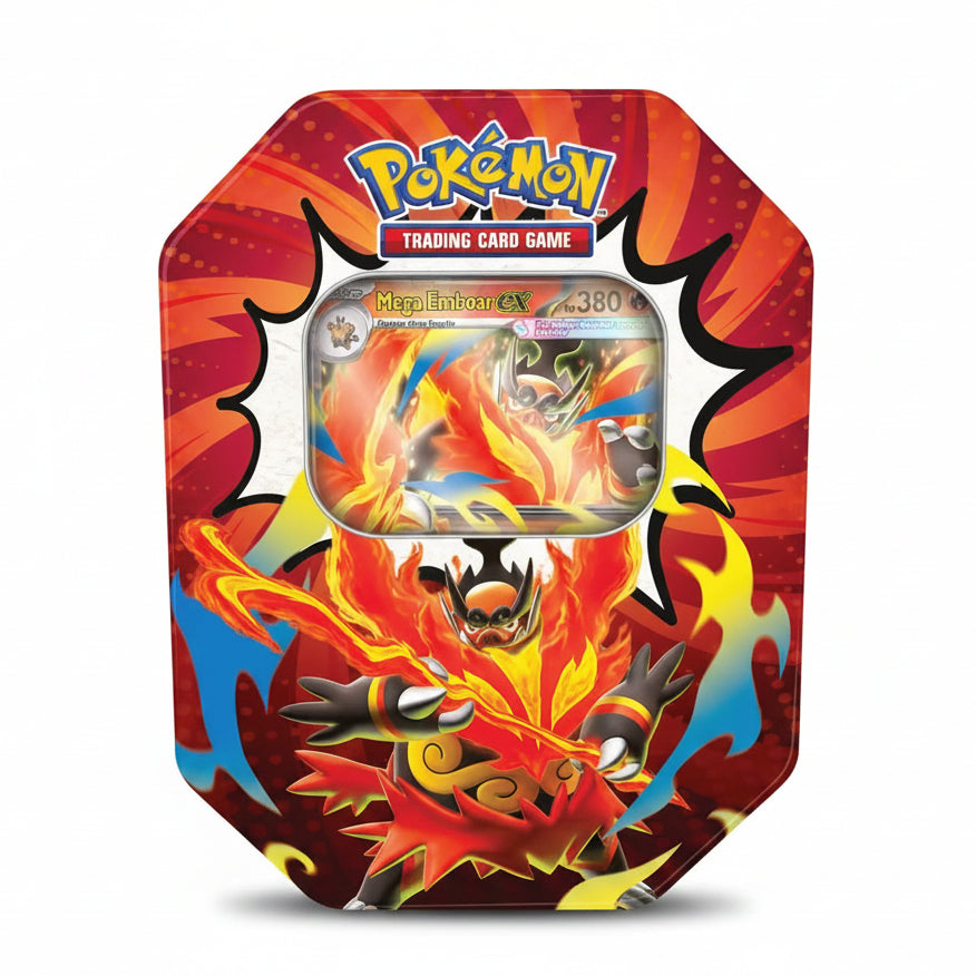 Pokémon TCG: ME2.5 Ascended Heroes Tin Mega Emboar ex (PRE-ORDER)