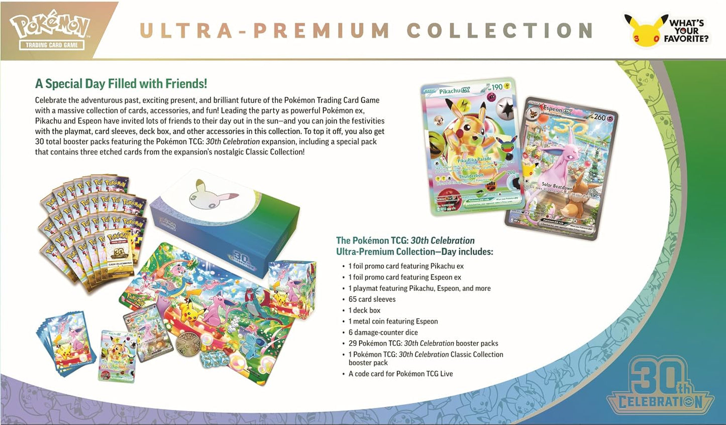Pokémon TCG: 30th Celebration Ultra-Premium Collection (Day OR Night, One At Random) (PRE-ORDER)