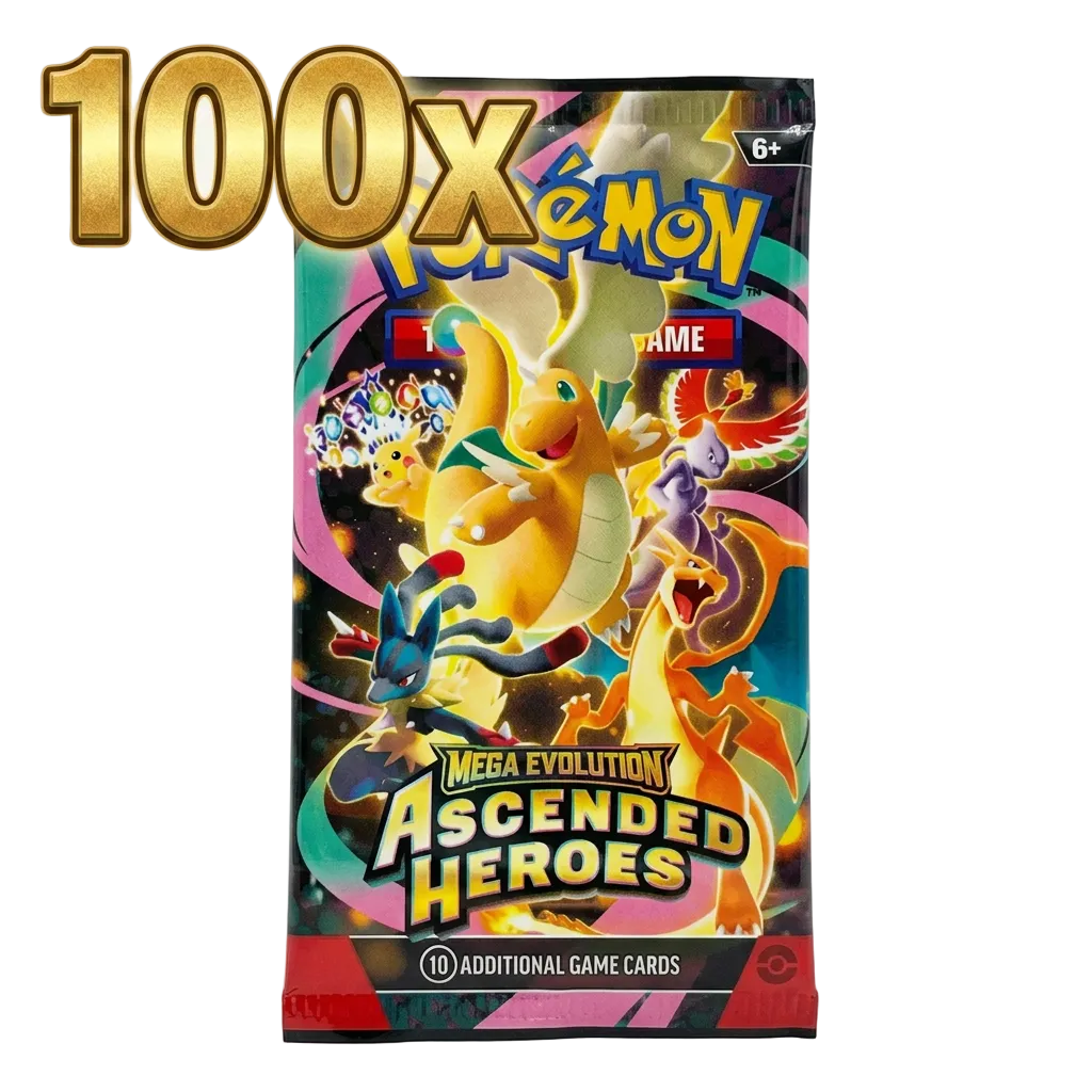 Pokémon TCG: Ascended Heroes Booster Pack - Bundle Of 100