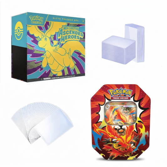Pokémon TCG: Ascended Heroes Bundle - ETB, Mega Tin, Sleeves + Bonus (MAX 2)