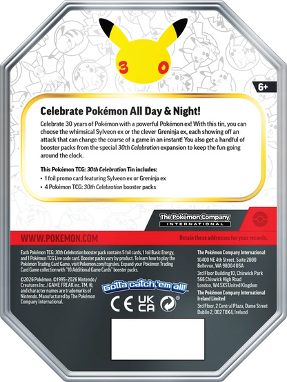 Pokémon TCG: 30th Celebration Tin - Greninja (PRE-ORDER)