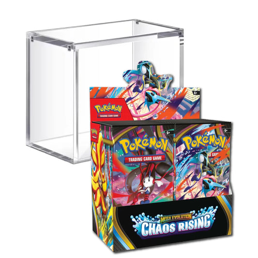 Pokémon TCG Mega Evolution Chaos Rising Booster Box With Acrylic Case
