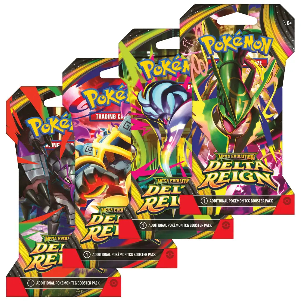 Pokémon TCG: Mega Evolution Delta Reign Sleeved Booster 4-PACK (PRE-ORDER) (MAX 1)