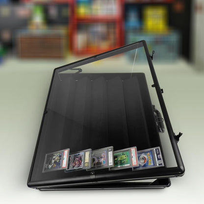 EVORETRO Lockable Display Case 24 x 36 x 4 in. Black with Removable Separators (Special Order)