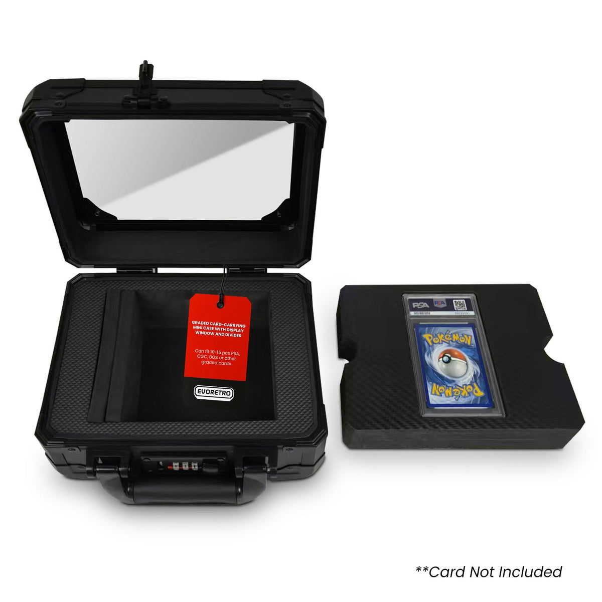 EVORETRO Graded Card Case — Mini with Display Window & Lock (Special Order)
