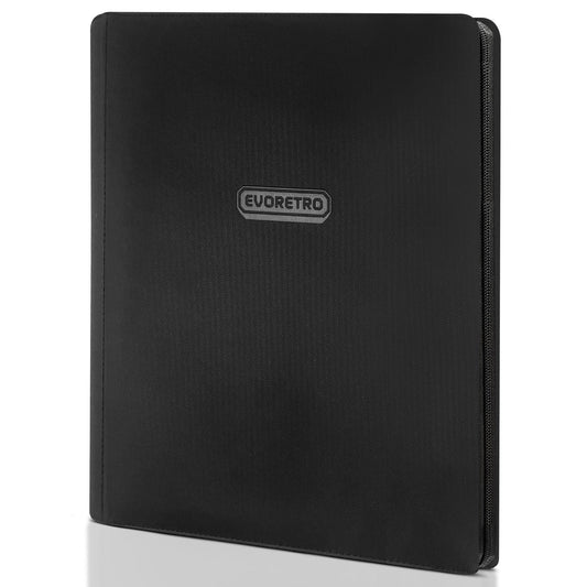 EVORETRO 9-Pocket Zip-Up Binder Black