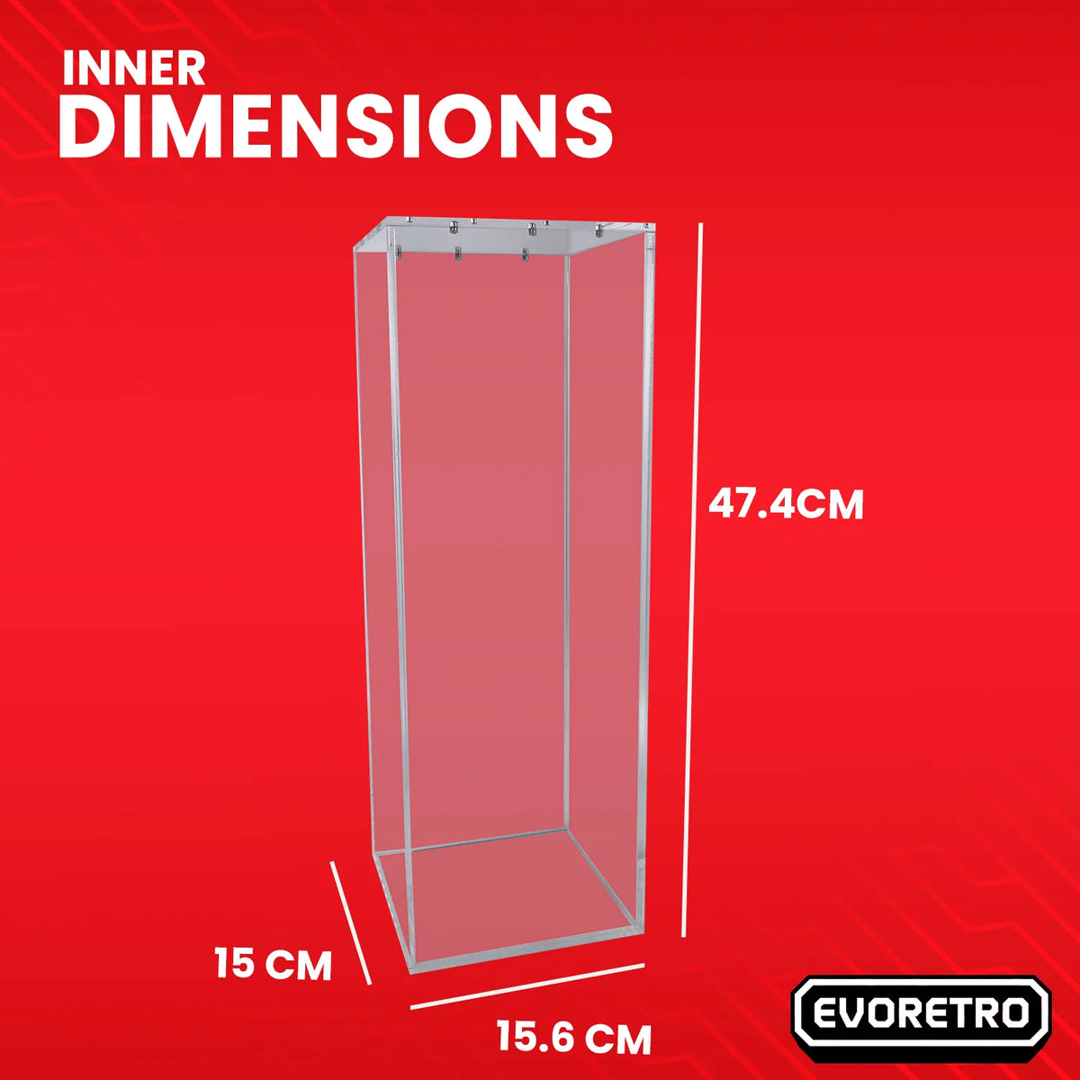 EVORETRO Magnetic Acrylic Display Case for Sealed Case of 6 English Booster Boxes (Special Order)