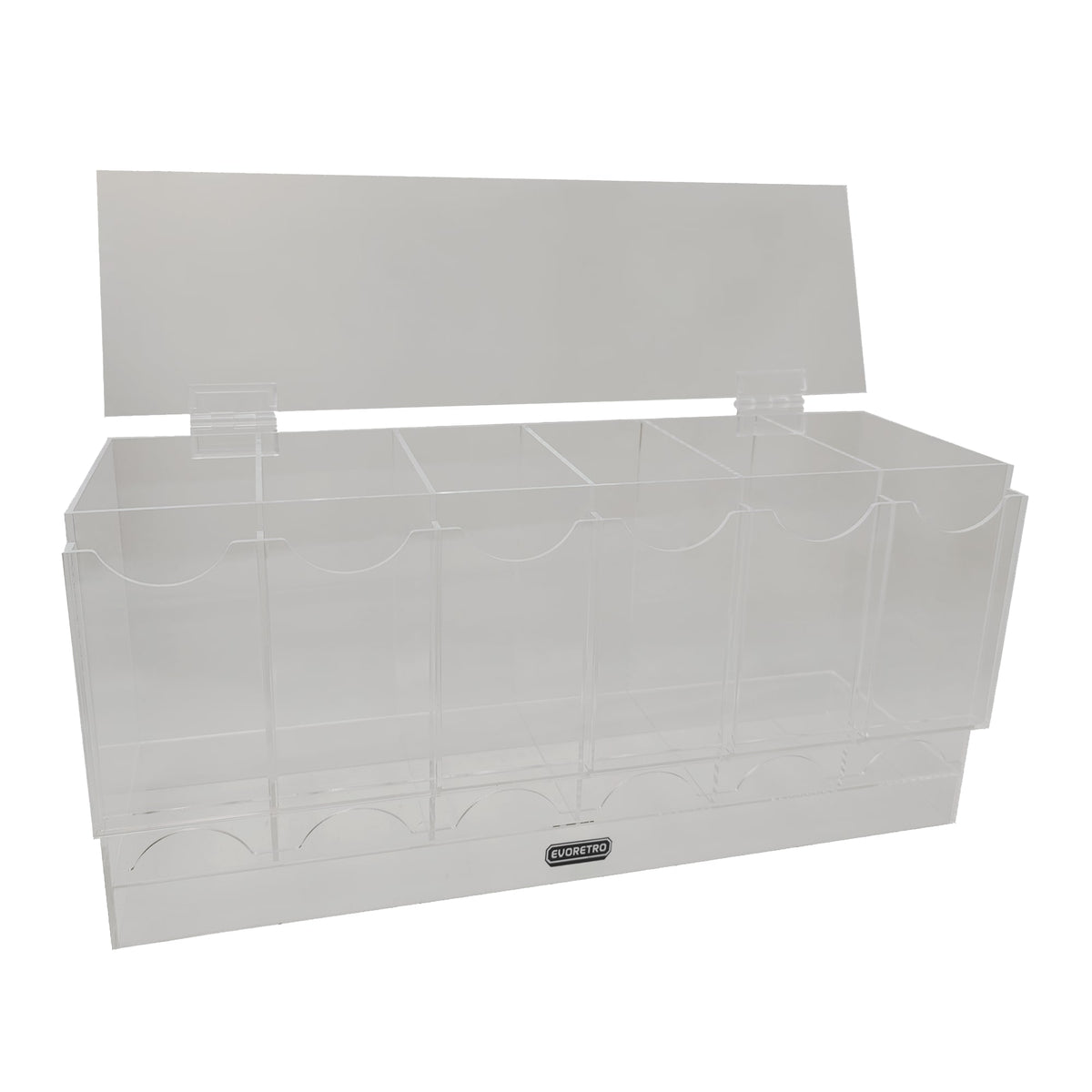 EVORETRO Acrylic Booster Pack Display Stand – Retail Counter Unit with Top Shelf (Special Order)