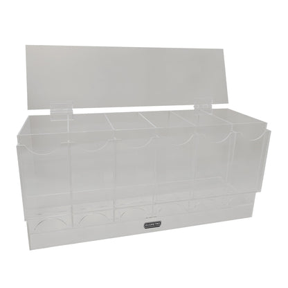 EVORETRO Acrylic Booster Pack Display Stand – Retail Counter Unit with Top Shelf (Special Order)