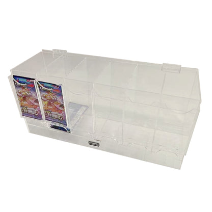 EVORETRO Acrylic Booster Pack Display Stand – Retail Counter Unit with Top Shelf (Special Order)
