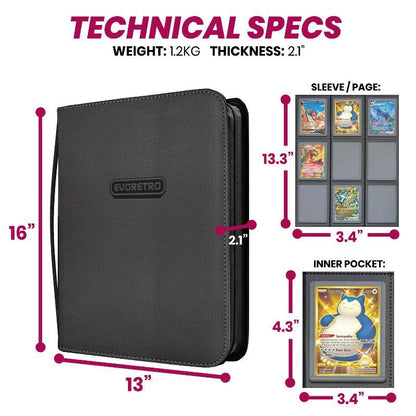 EVORETRO Top Loader Binder 3x3 dimensions