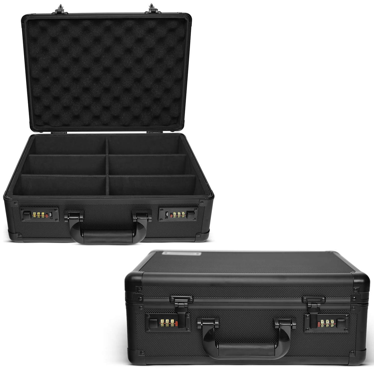 EVORETRO Toploader Card Storage Box – 600 Toploaders / 140 Magnetic Cases, Combination Lock (Special Order)