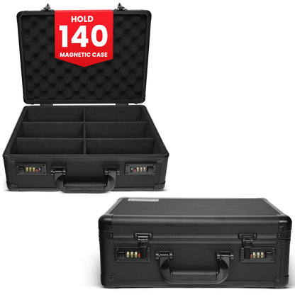 EVORETRO Toploader Card Storage Box – 600 Toploaders / 140 Magnetic Cases, Combination Lock (Special Order)