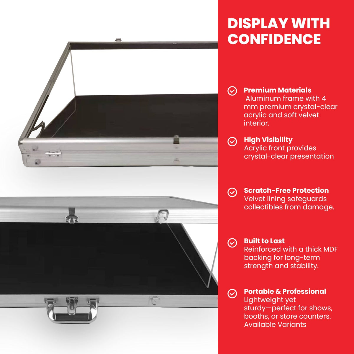 EVORETRO Acrylic Clear Top Display Vendor Trade Show showcase (Special Order)