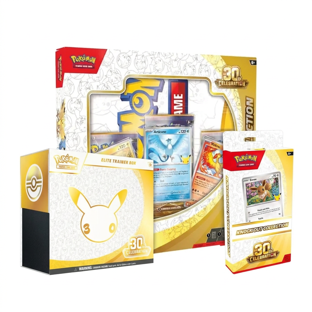 Pokémon TCG: 30th Celebration Elite Bundle - ETB, Poster + Knockout Collection