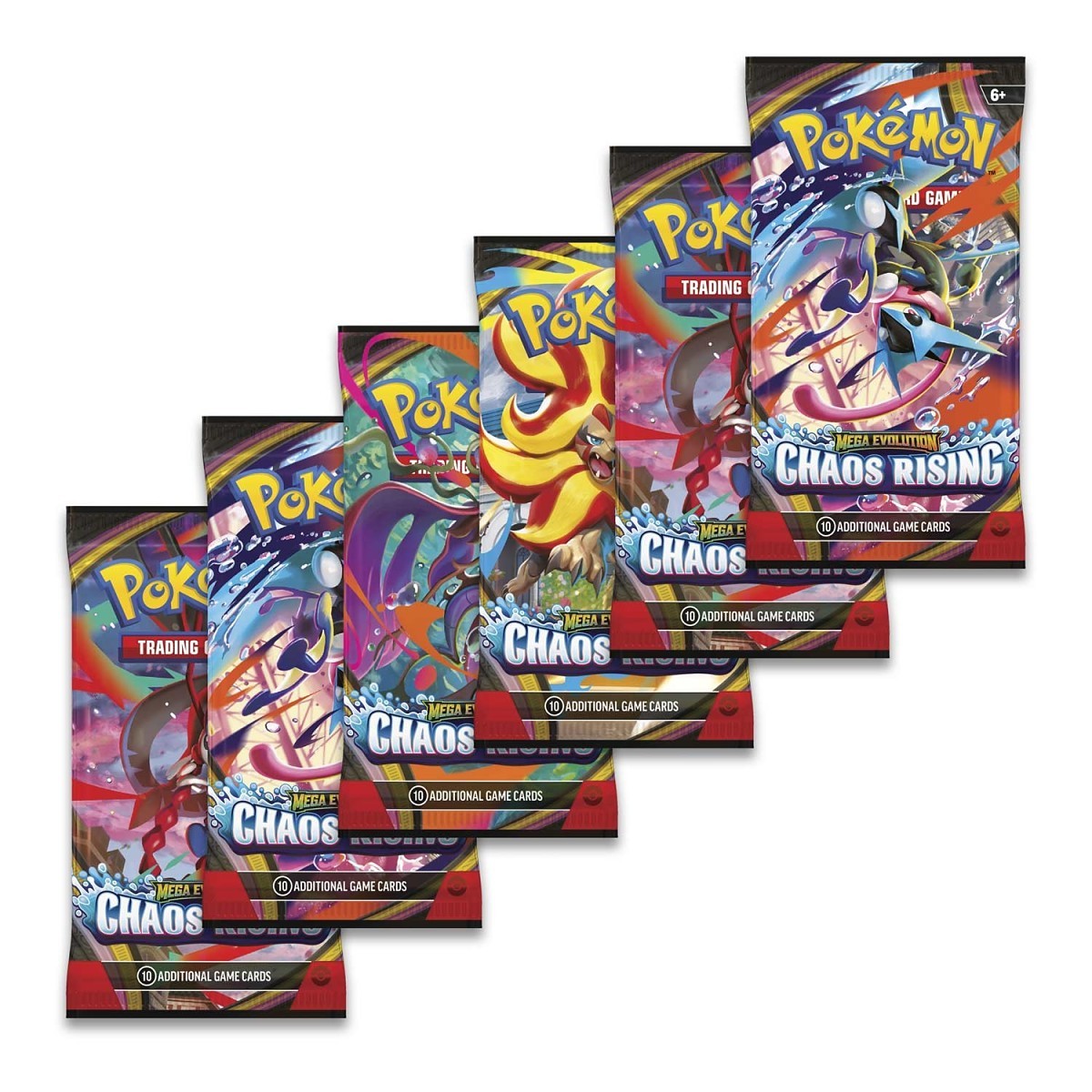 Pokémon TCG: Mega Evolution Chaos Rising Booster Bundle (6 Packs)