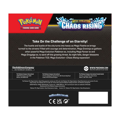 Pokémon TCG Mega Evolution Chaos Rising Booster Box With Acrylic Case