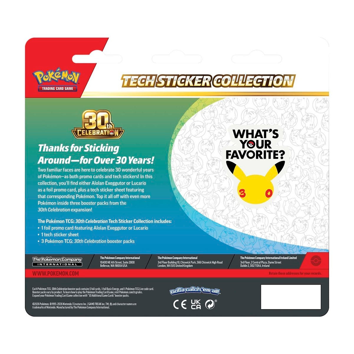 Pokémon TCG: 30th Celebration Tech Sticker Collection (Alolan Exeggutor) (PRE-ORDER)