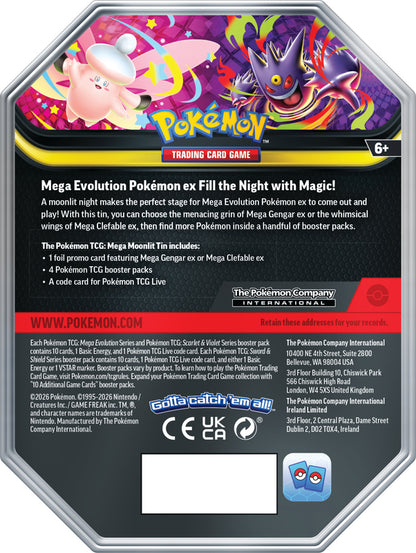Pokémon TCG: Mega Evolution Mega Moonlit Tin - Mega Clefable Ex