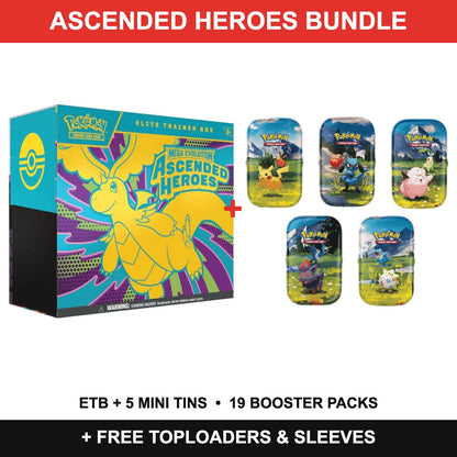 Pokémon TCG Ascended Heroes Ultimate Bundle: Elite Trainer Box and 5 Mini Tins