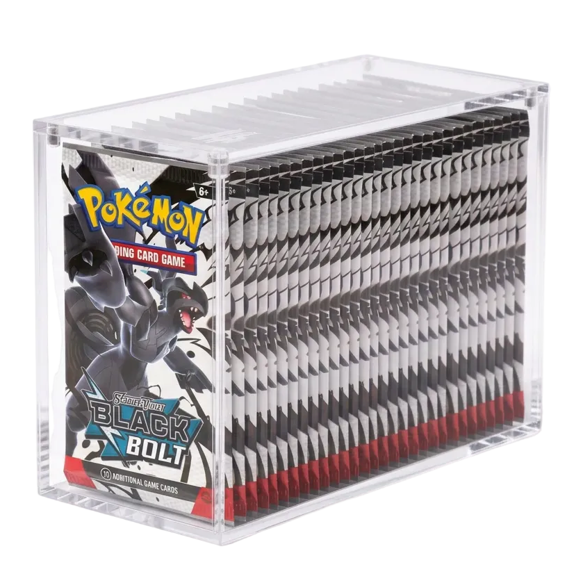 Pokémon TCG: Black Bolt Custom Booster Box In Acrylic Case (36 Packs)