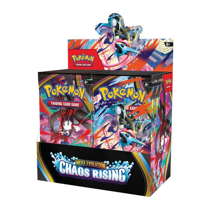 Pokémon TCG Mega Evolution Chaos Rising Booster Box With Acrylic Case