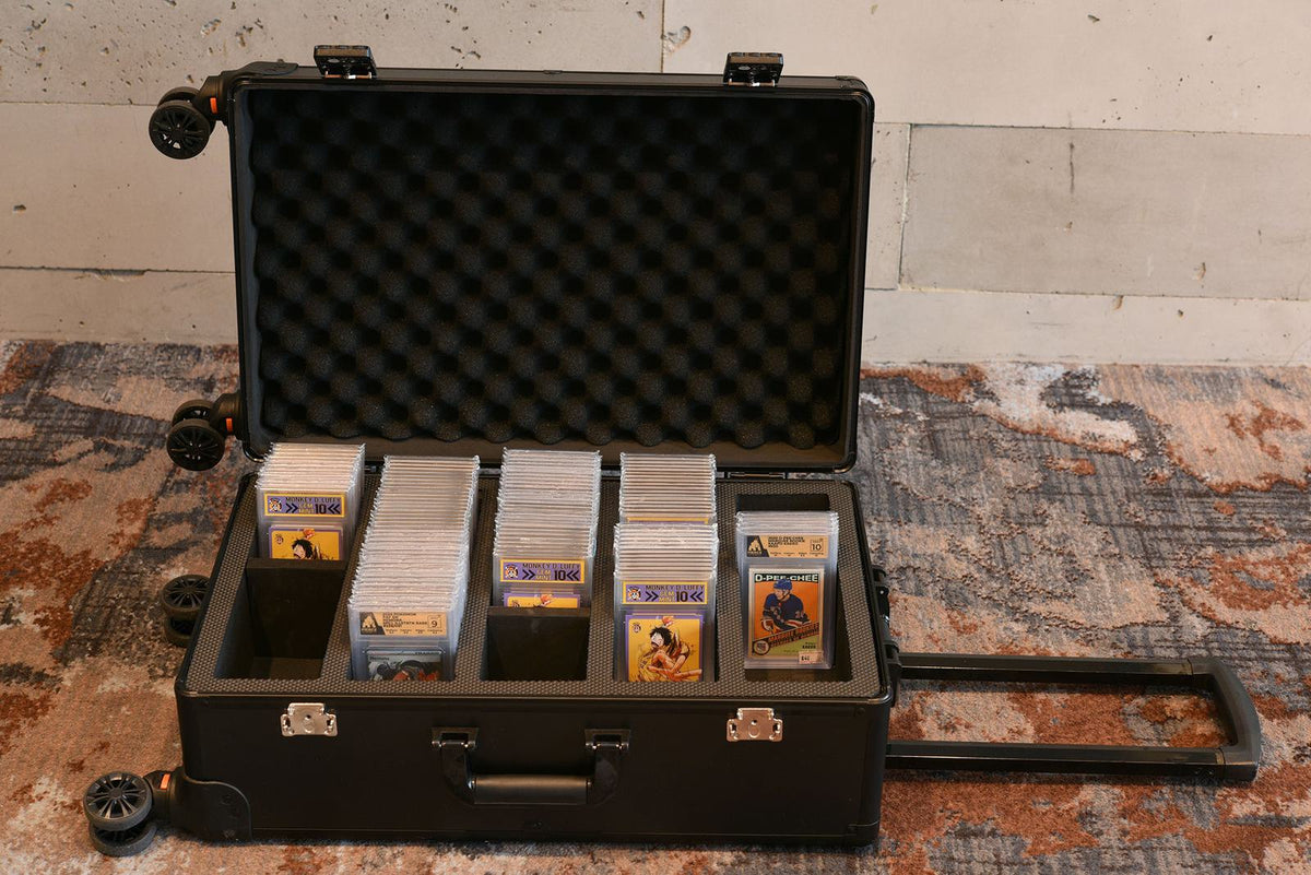 EVORETRO Graded Card Case — Show-Day Roller, TSA Lock, Foam (Special Order)