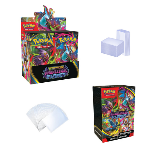Pokémon TCG: Phantasmal Flames Bundle - Booster Box, Booster Bundle, TL, Sleeves + Bonus