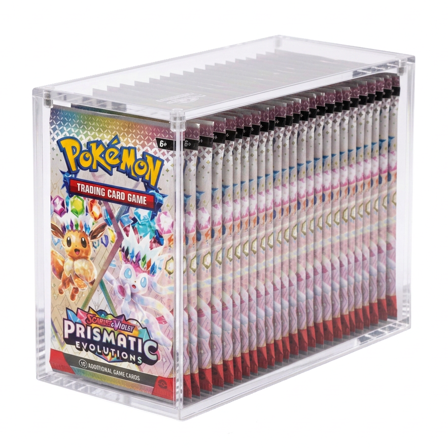 Pokémon TCG: Prismatic Evolutions Custom Booster Box In Acrylic Case (36 Packs)