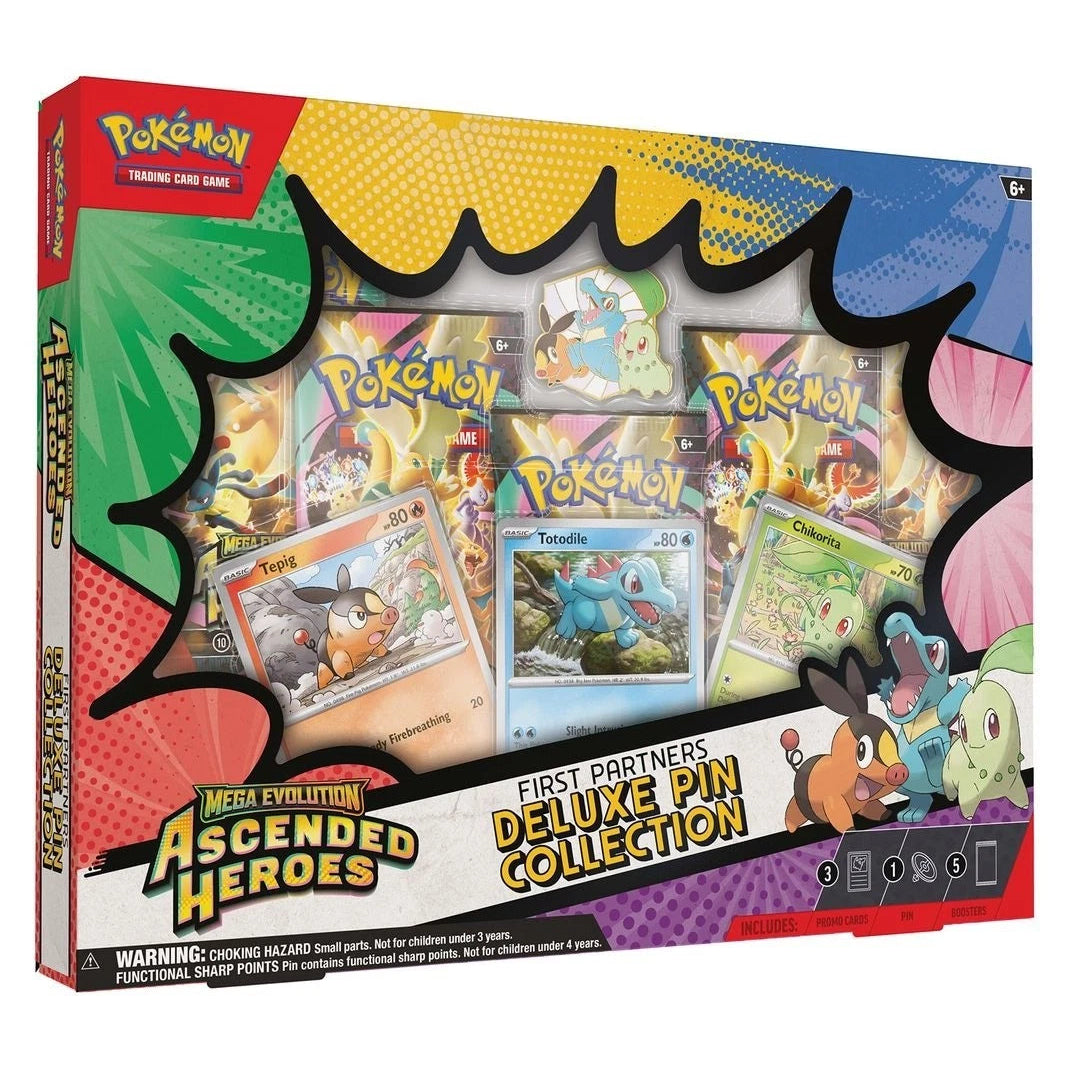 Pokémon Mega Evolution Ascended Heroes First Partners Deluxe Pin Collection