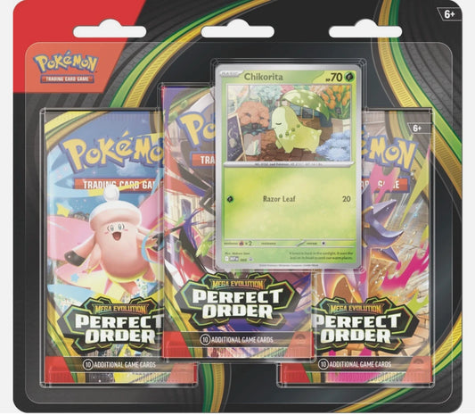 Pokémon TCG Mega Evolution Perfect Order 3-Pack Blister (PRE-ORDER)