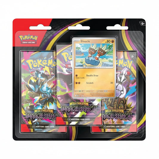 Pokémon TCG: Mega Evolution Pitch Black 3-Pack Blister (PRE ORDER)