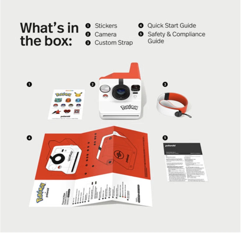 Polaroid Now Gen3 Instant Camera - Pokémon Pokéball Edition Bundle (PRE-ORDER)