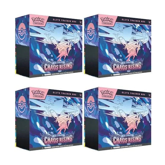 Pokémon TCG: Mega Evolution Chaos Rising Elite Trainer Box - Bundle Of 4