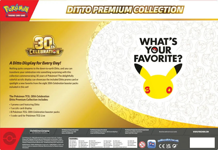 Pokémon TCG: 30th Celebration Premium DItto Collection (PRE-ORDER)