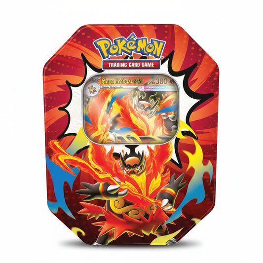 Pokémon TCG: ME2.5 Ascended Heroes Tin Mega Emboar ex (PRE-ORDER)