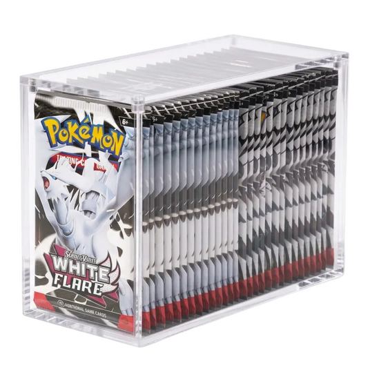 Pokémon TCG: White Flare & Black Bolt Custom Booster Box In Acrylic Case (36 Packs)